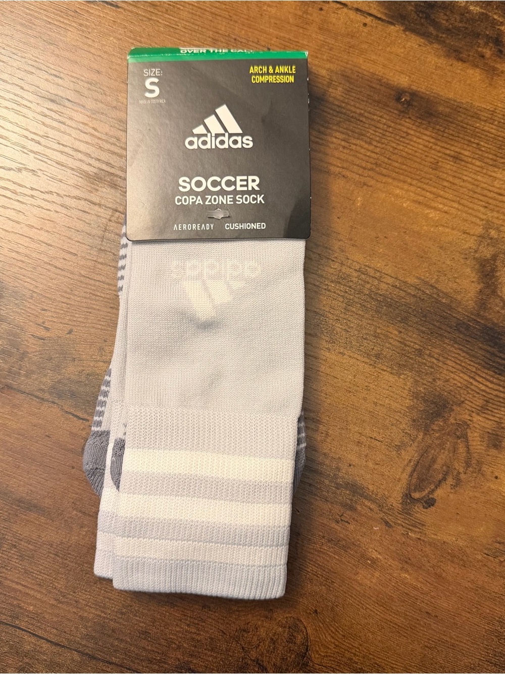 Adidas Copa Zone Sock AeroReady Cushioned New Size Small Gray Grey